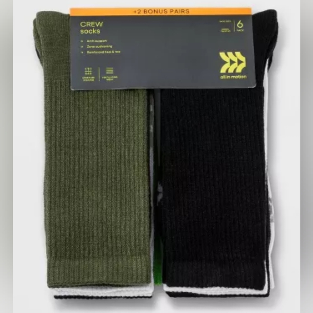 Men's Crew Socks 8 pack
